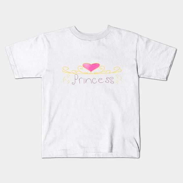 princess tiara Kids T-Shirt by KawaiiAngel24